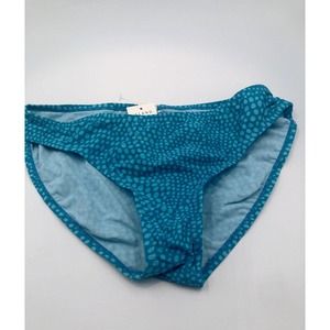 Island‎ Waves Women's Bikini Bottom 8 Aqua Turquoise Dotted Hipster NWT